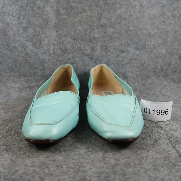 Enzo Angiolini Shoes Womens 8 Loafers Slip On Leather Blue Retro Classic Vintage - Picture 2 of 13